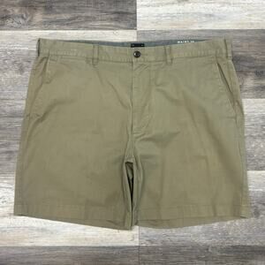 J.Crew Re-Imagined Taupe Mens 38 Flat Front‎ Travel Summer Stretch Chino Shorts